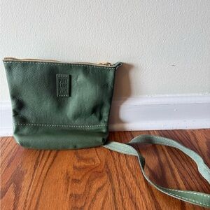 Portland Leather Sage Green Festival Crossbody Bag